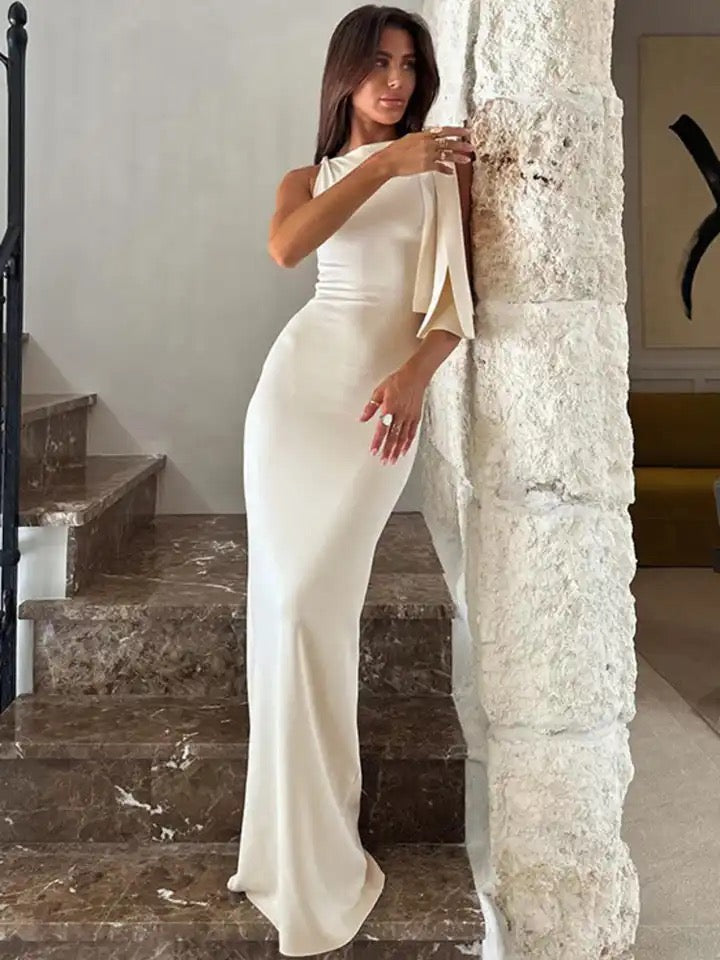 Side bow Long dress
