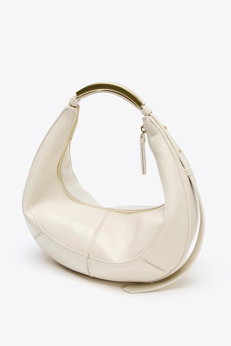 White Crescent Luxe Bag