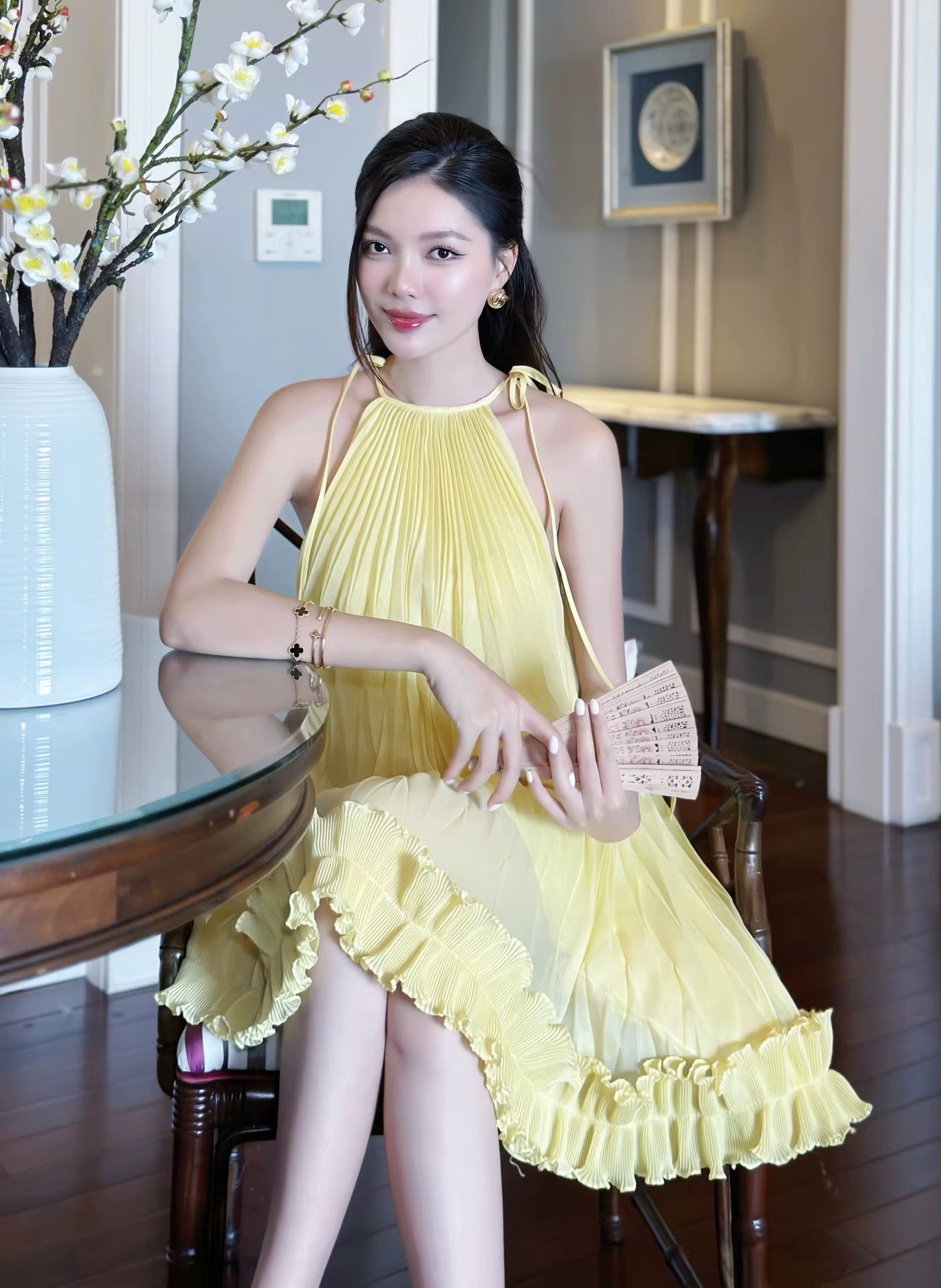 Lemon Sorbet Pleated Mini