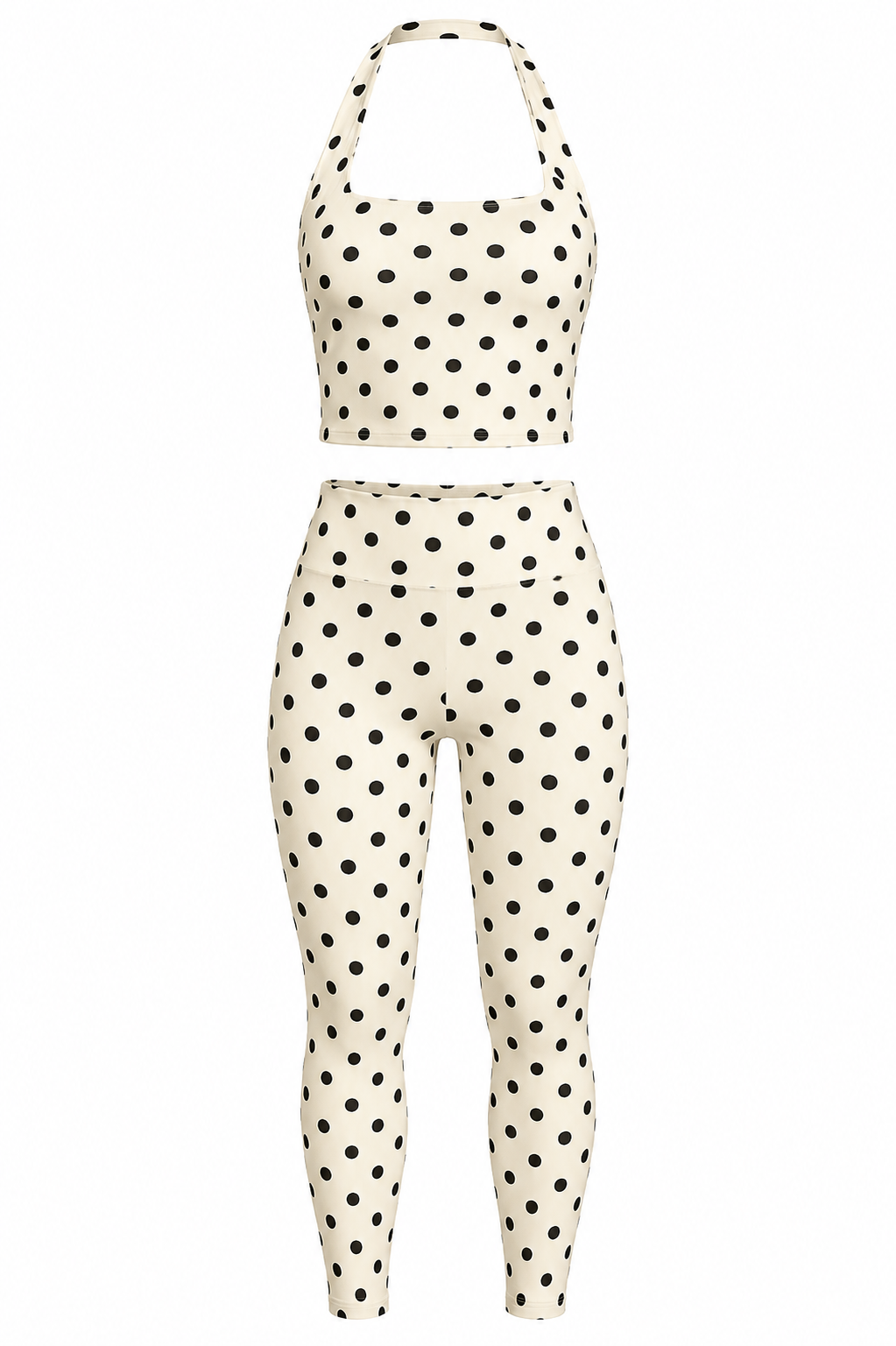 Monroe Polka Dot Halter Legging Set