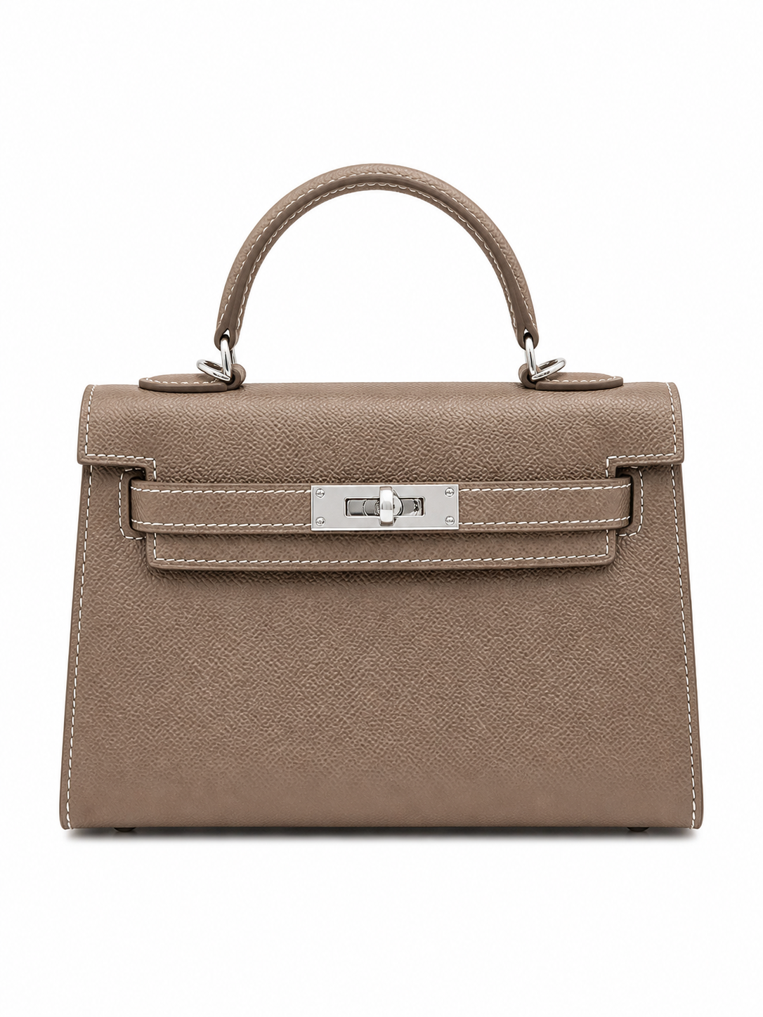 Ivory Luxe Top Handle Bag