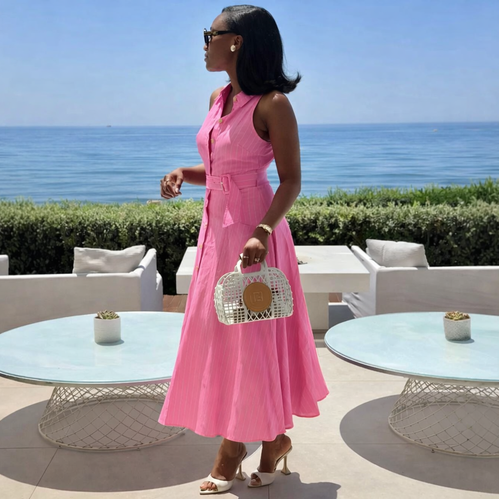 Riviera Belted Shirt Dress