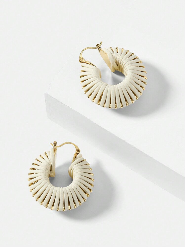 Ivory Coil Luxe Hoops