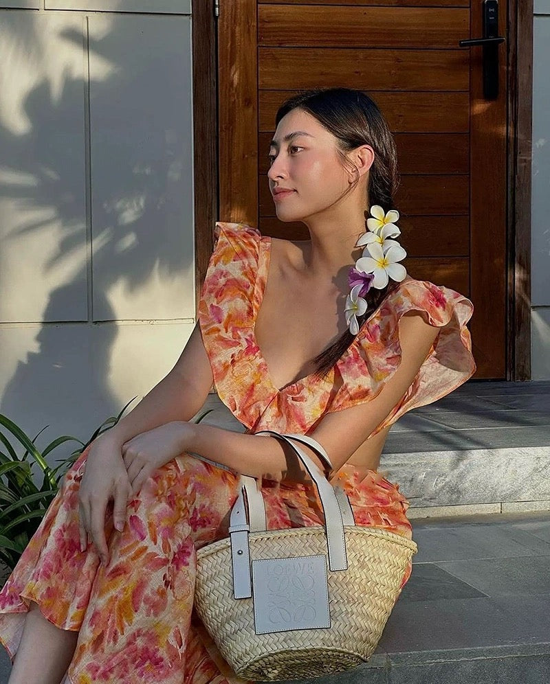 Ruffled floral dress