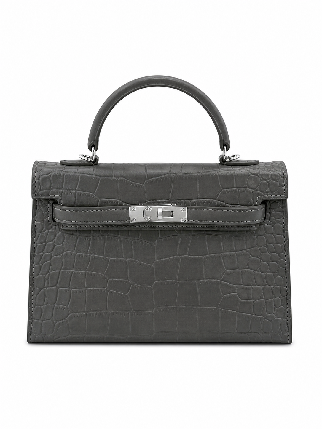 Ash Croc Luxe Top Handle Bag