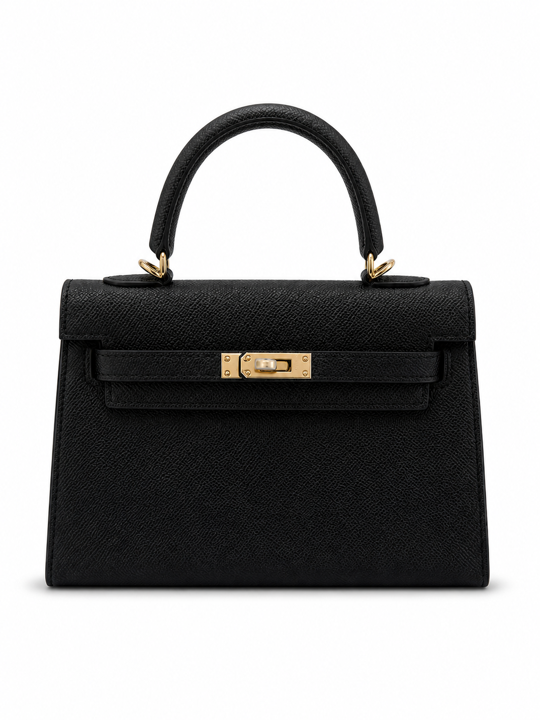 Noir Luxe Top Handle Bag