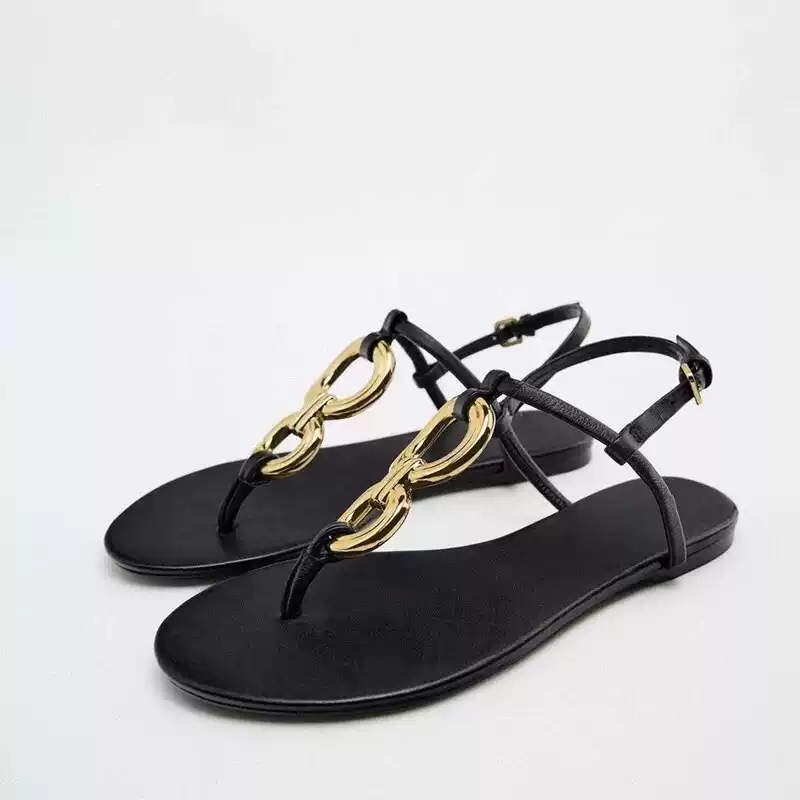 Noir Link Sandals