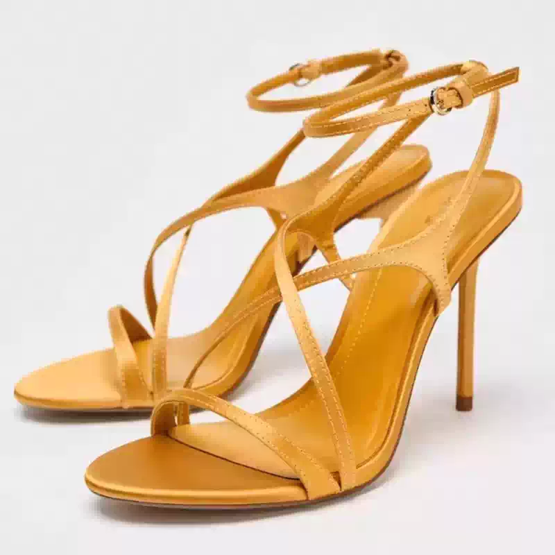 Marigold Strappy Stiletto Heels