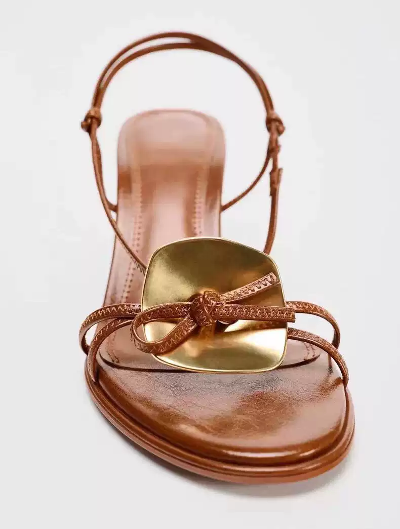 Bronze Charm Kitten Heels