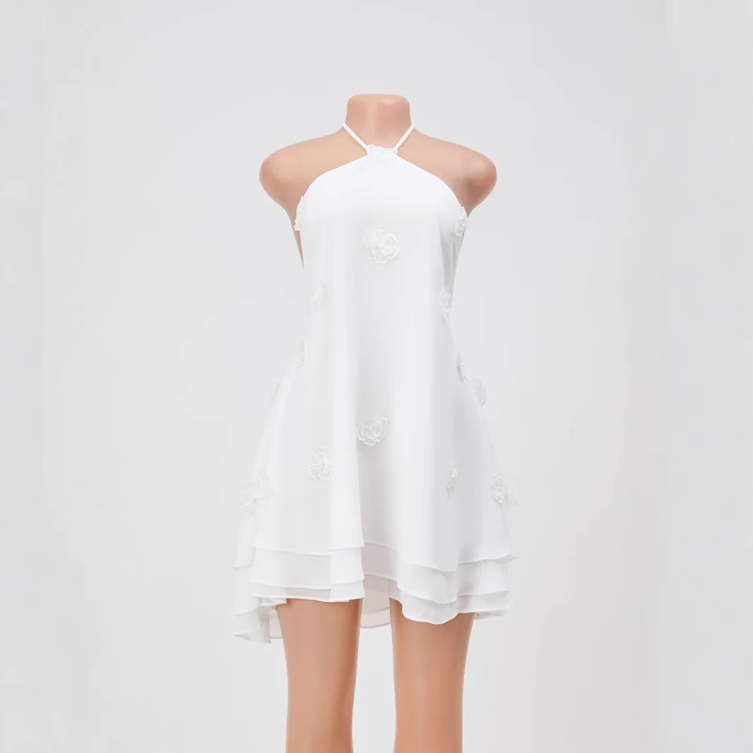 Aqua Petal Swing Dress