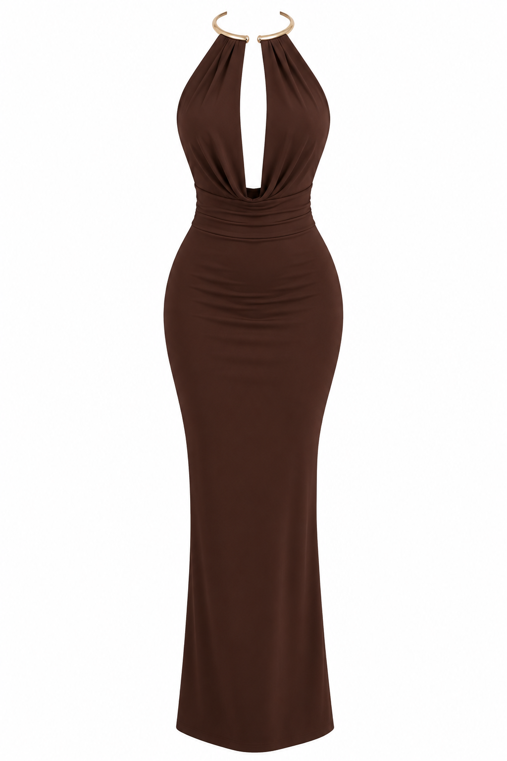 Allure Gold Ring Maxi Dress