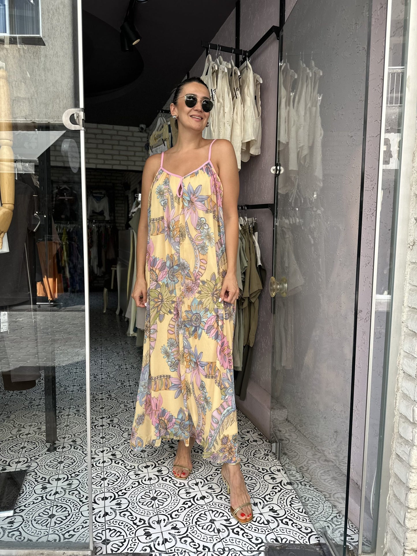 Bali Blossom Slip Maxi