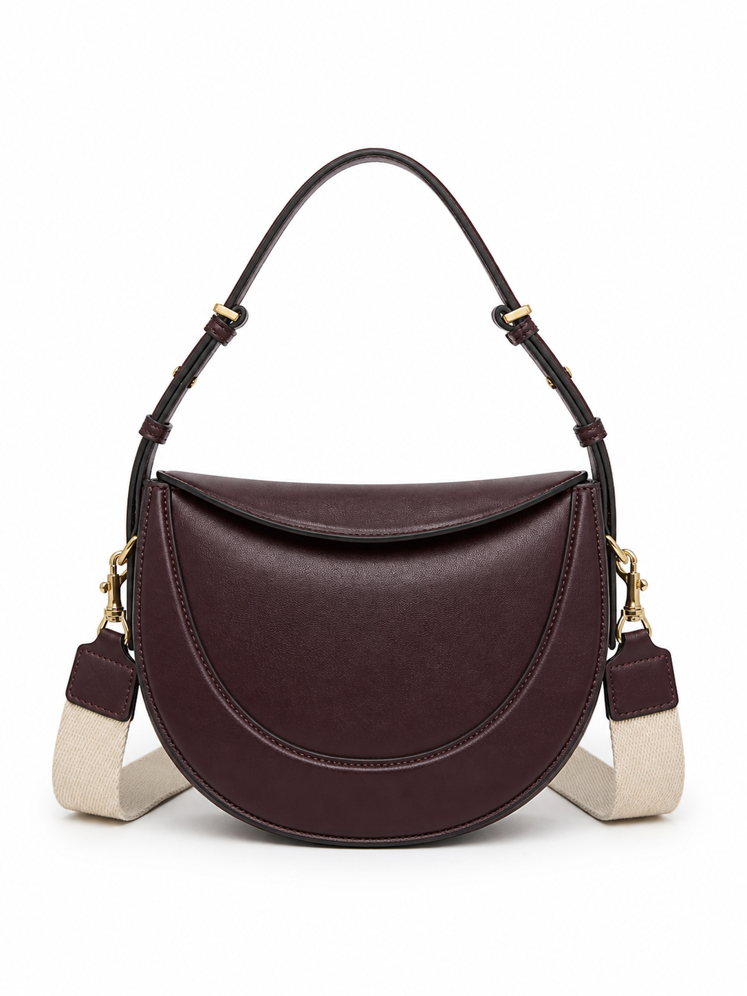Espresso Luxe Half Moon Bag