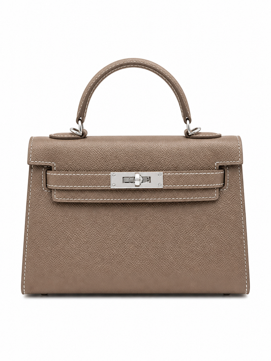 Ivory Luxe Top Handle Bag