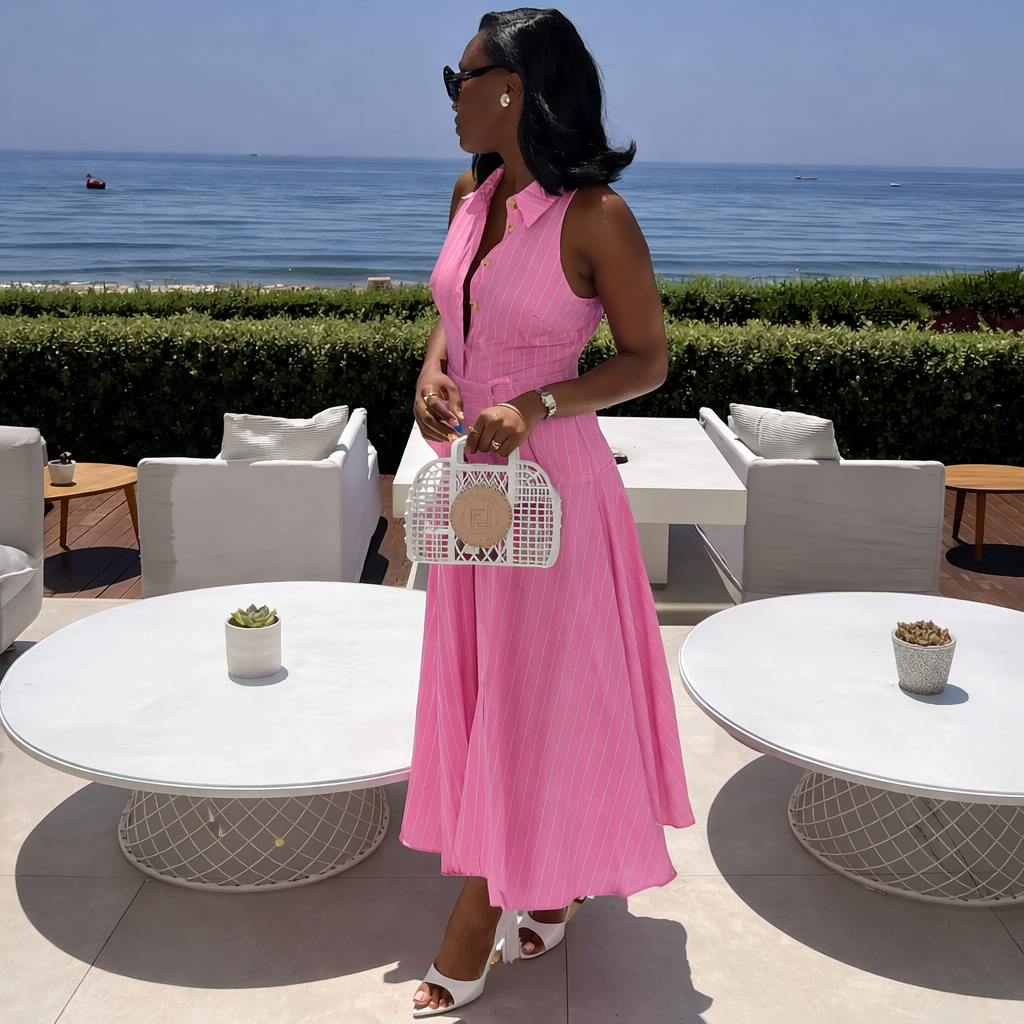 Riviera Belted Shirt Dress