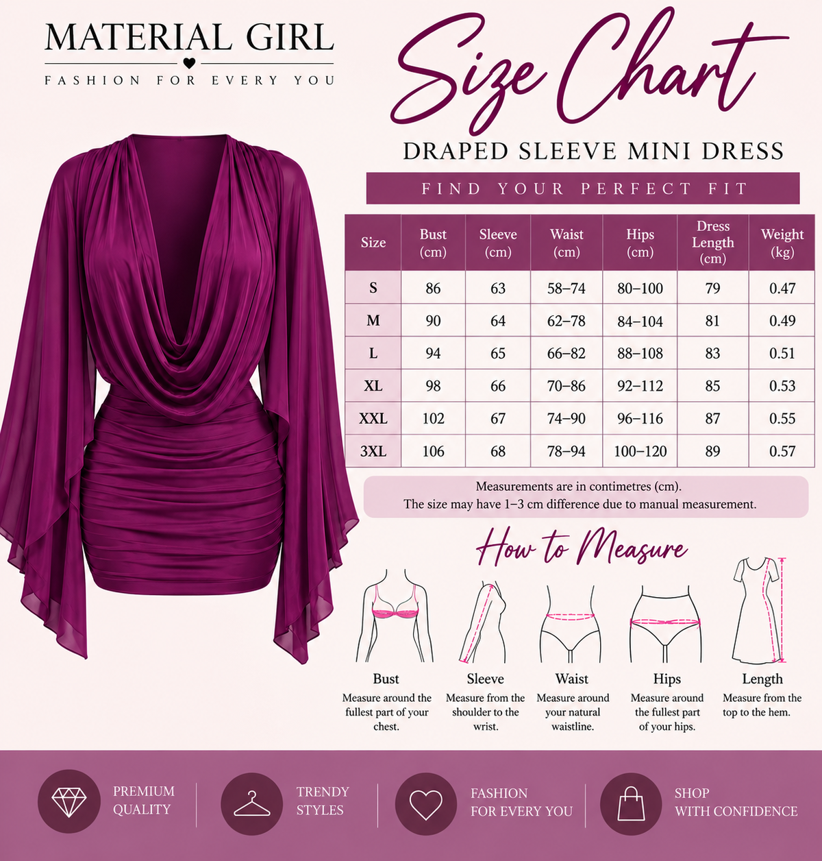 Amethyst Muse Draped Mini Dress