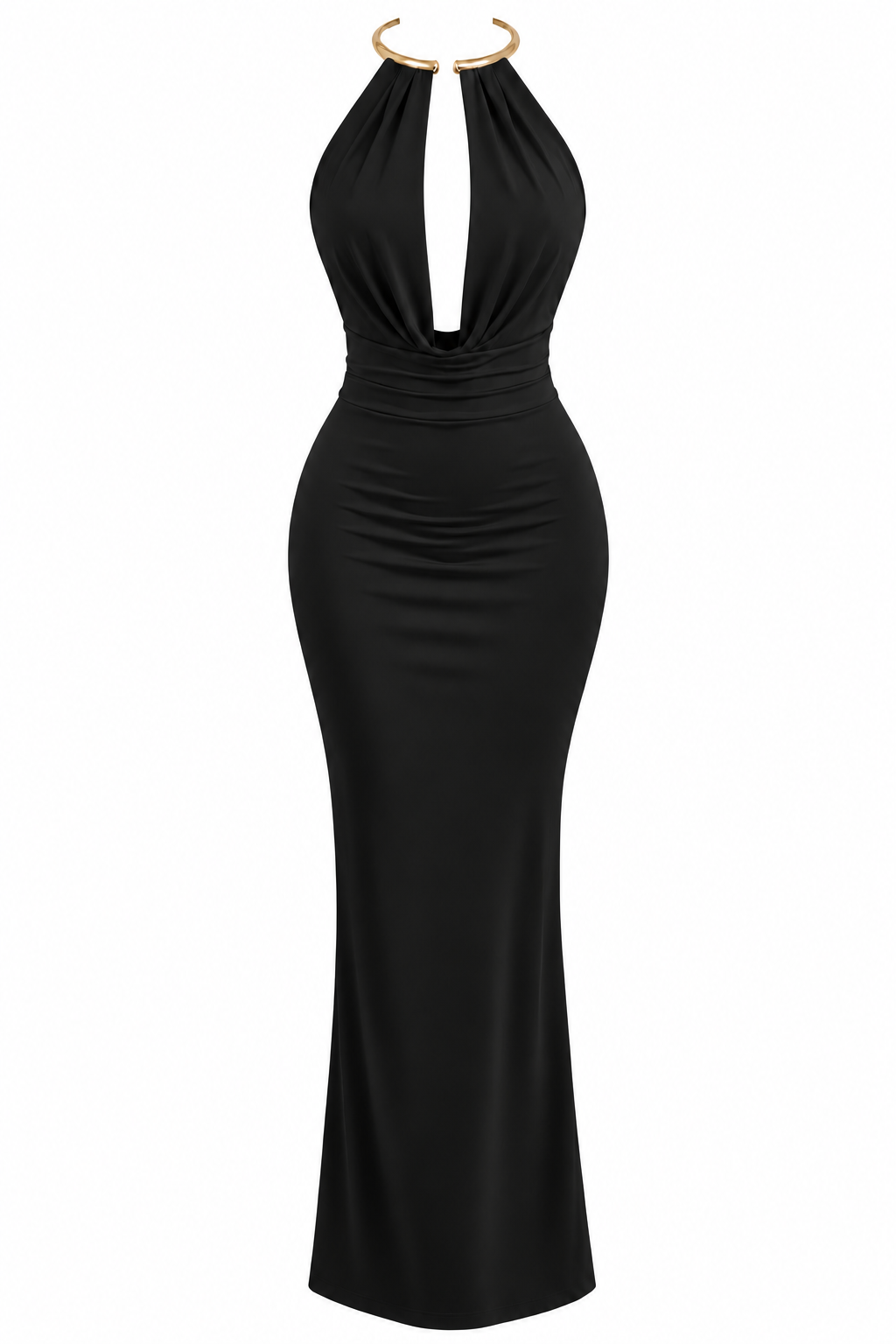 Allure Gold Ring Maxi Dress
