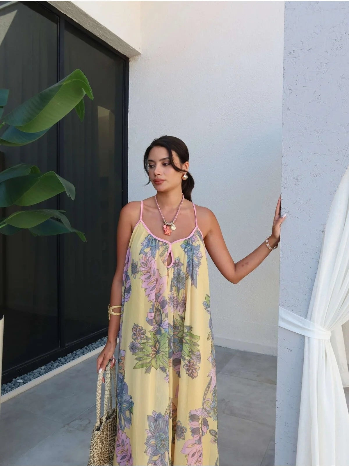 Bali Blossom Slip Maxi