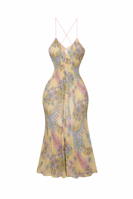 Bali Blossom Slip Maxi