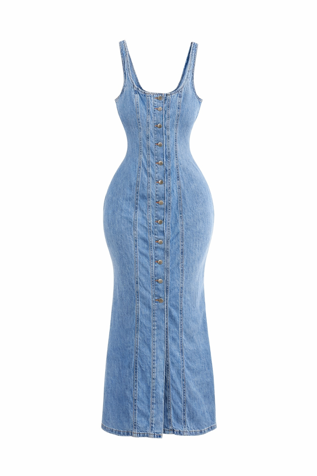 City Chic Maxi Denim Dress