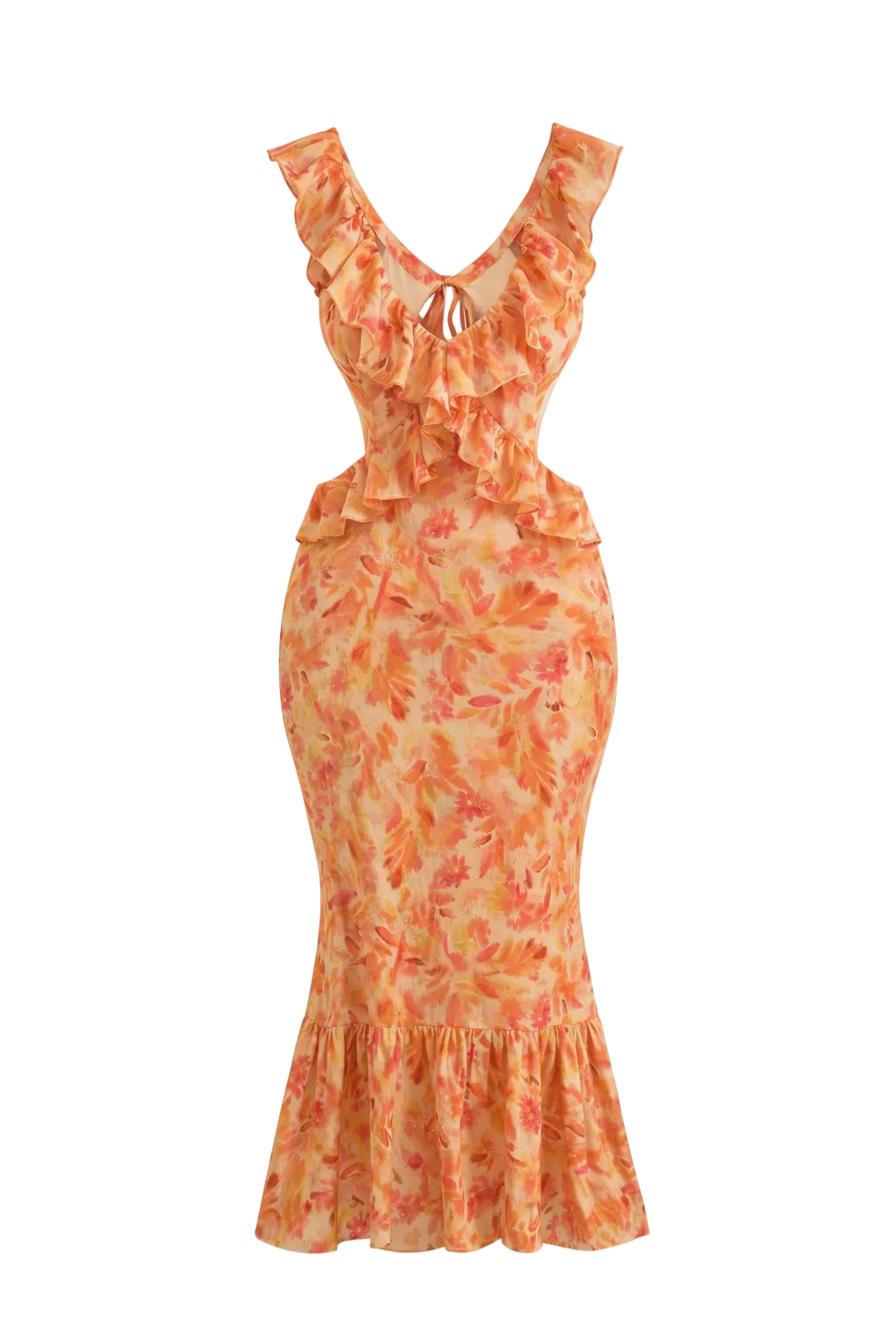 Ruffled floral dress
