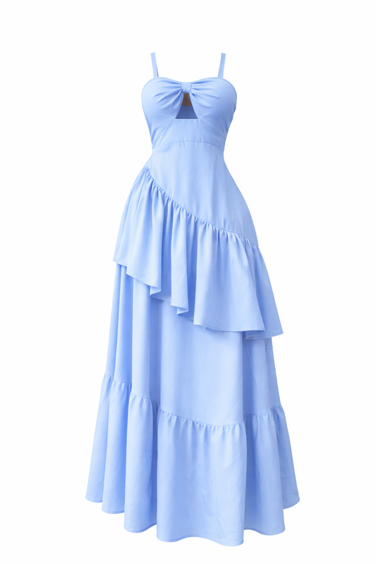 Parisian Flame Ruffle Maxi