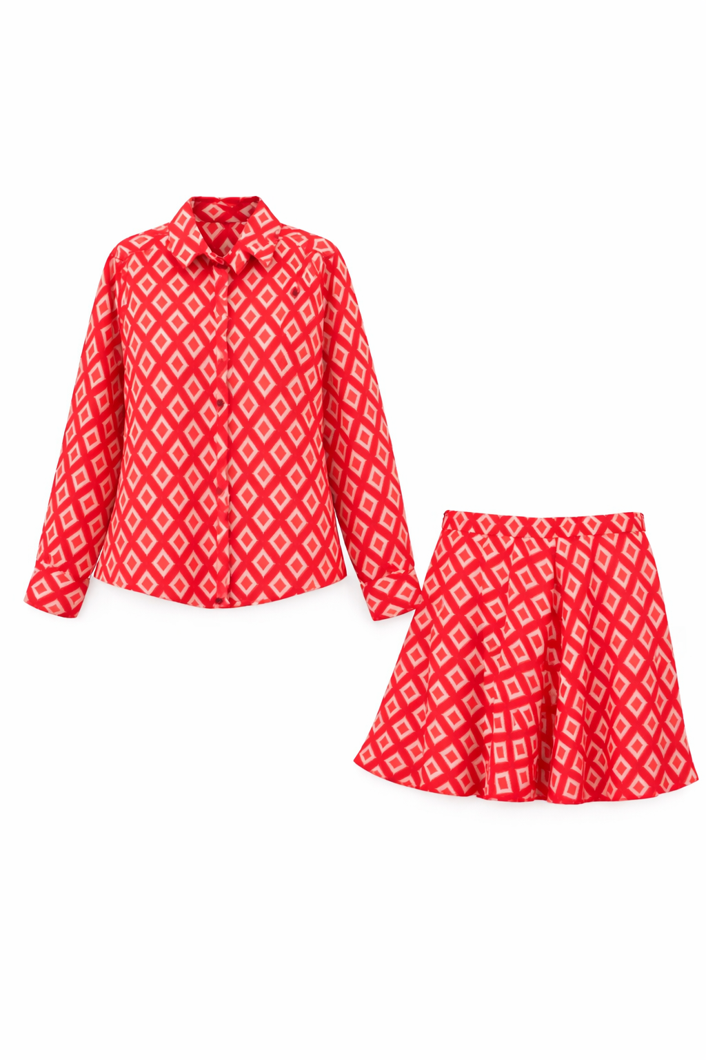 Diamond Luxe Co-Ord – Red