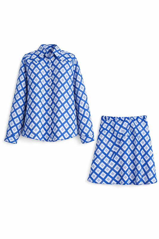 Diamond Luxe Co-Ord – Blue