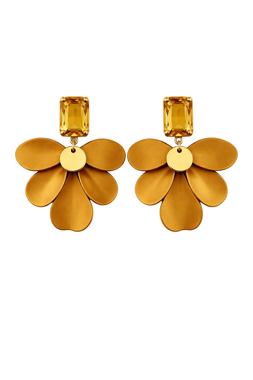 Golden Petal Crystal Drops