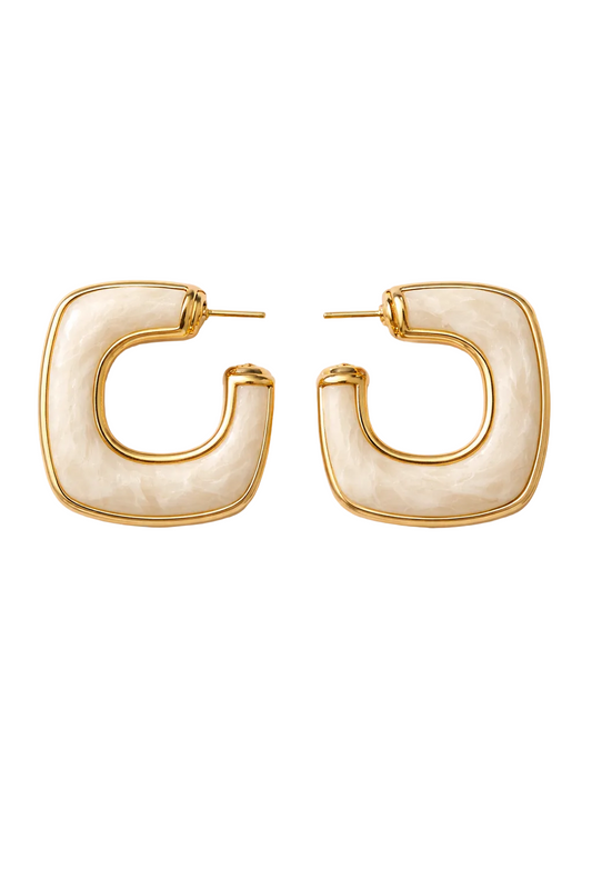 Ivory Square Hoops