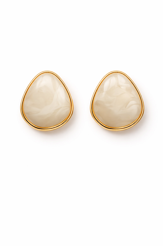 Champagne Shell Studs
