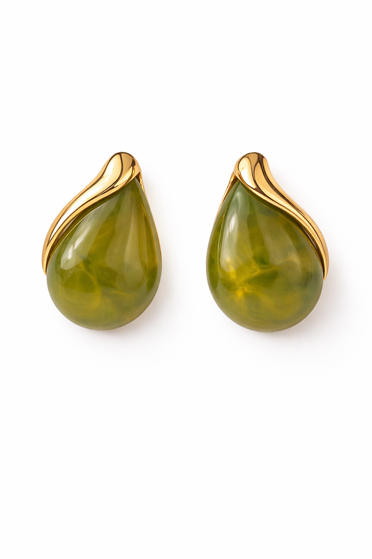 Jade Glow Studs