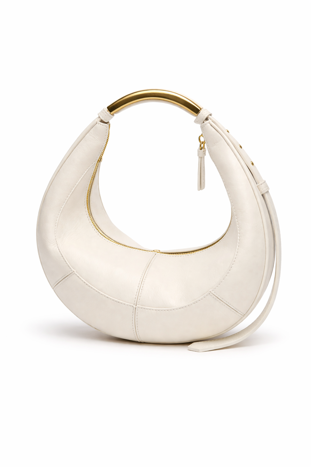 White Crescent Luxe Bag