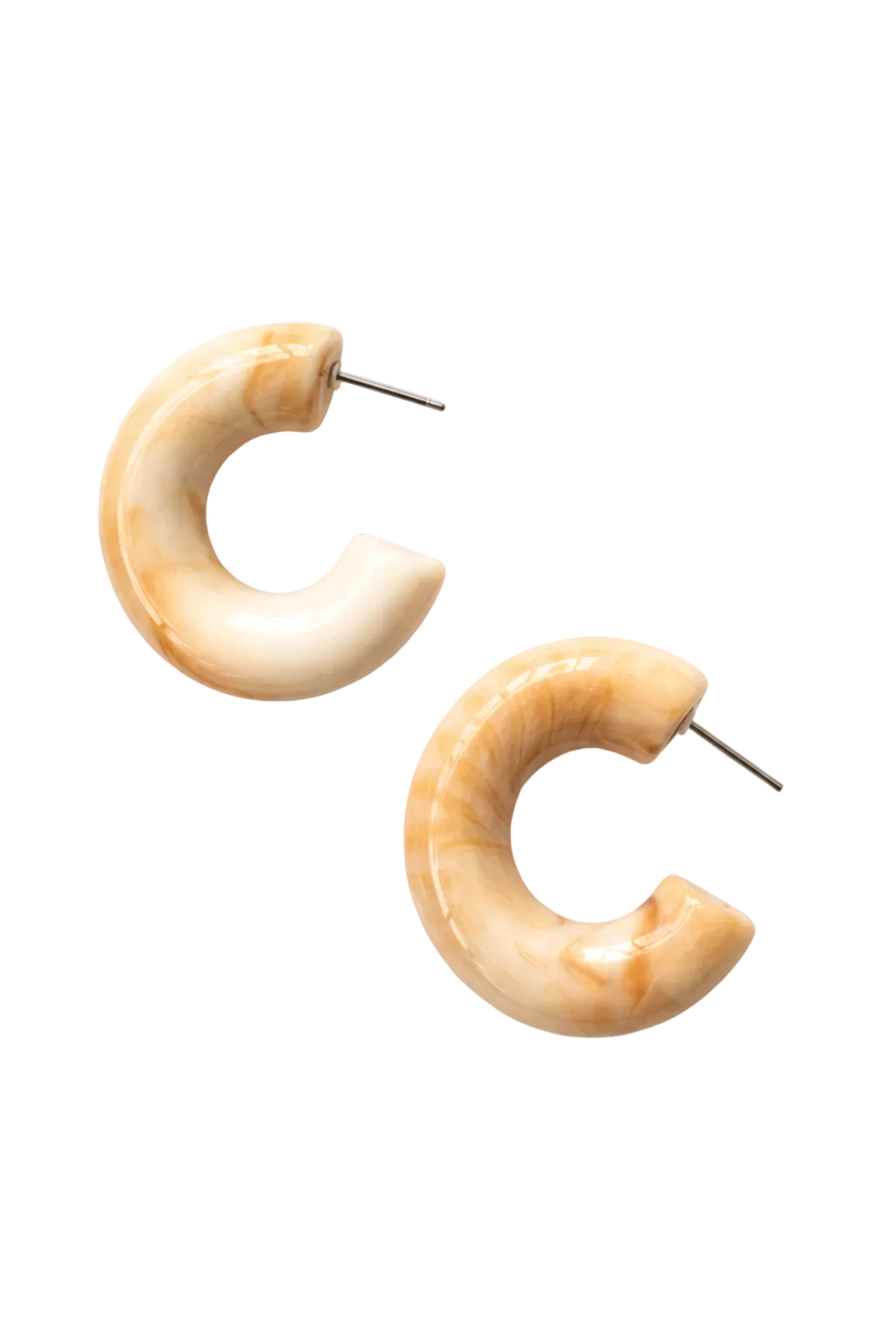 Vanilla Swirl Resin Hoops