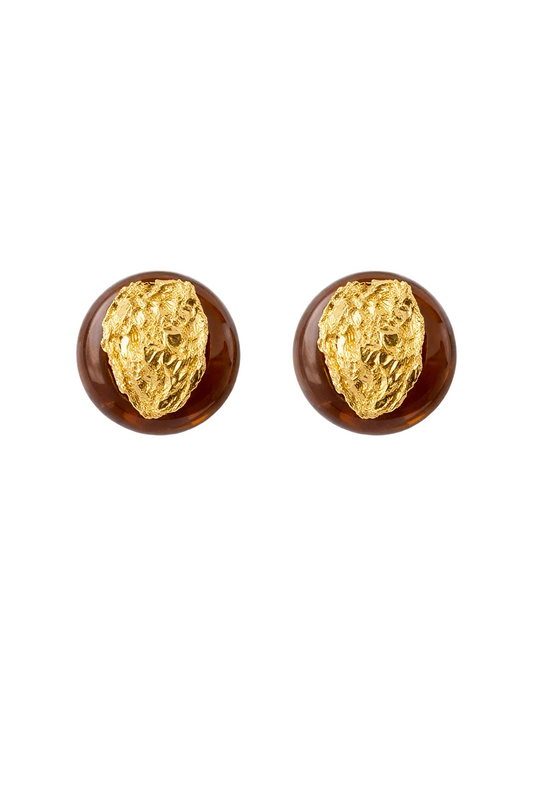 Molten Gold Statement Studs