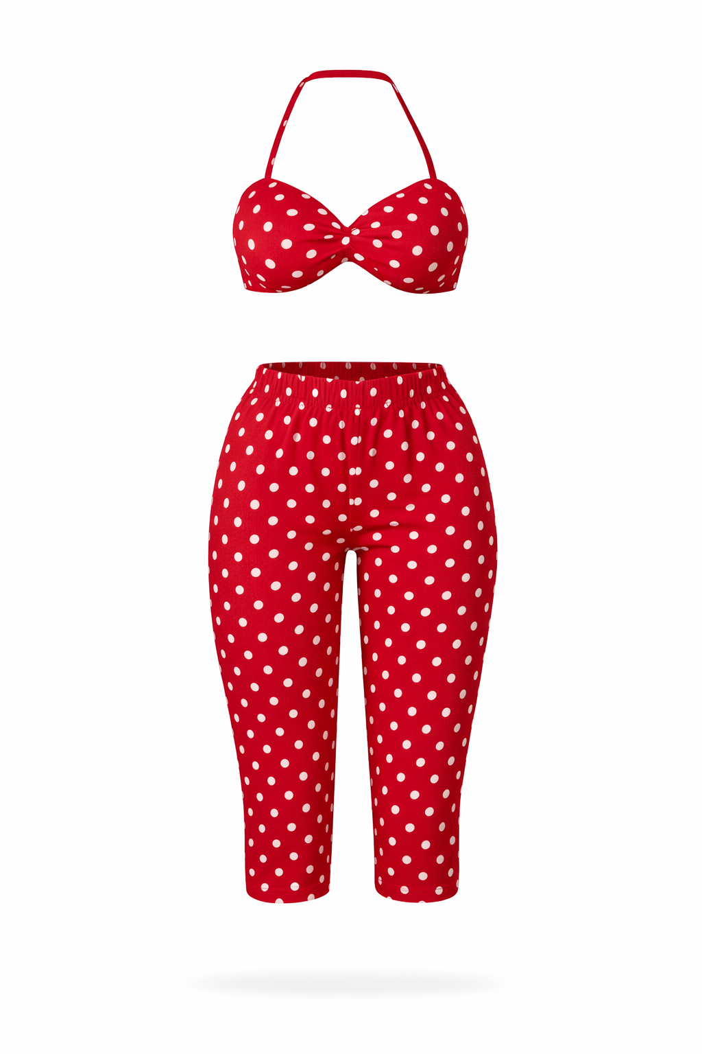 Cherry Pop Polka Capri Set
