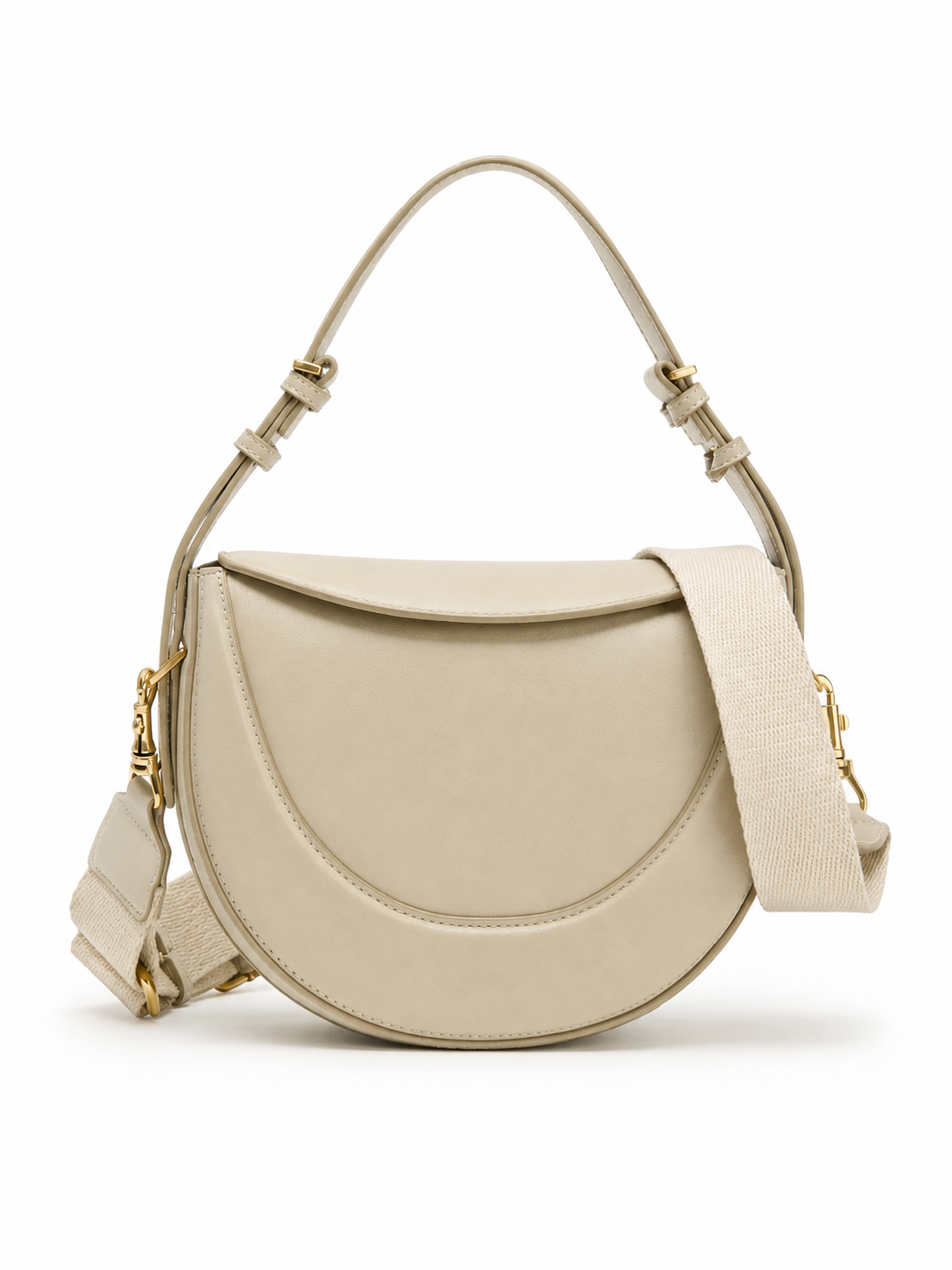 Sand Luxe Half Moon Bag
