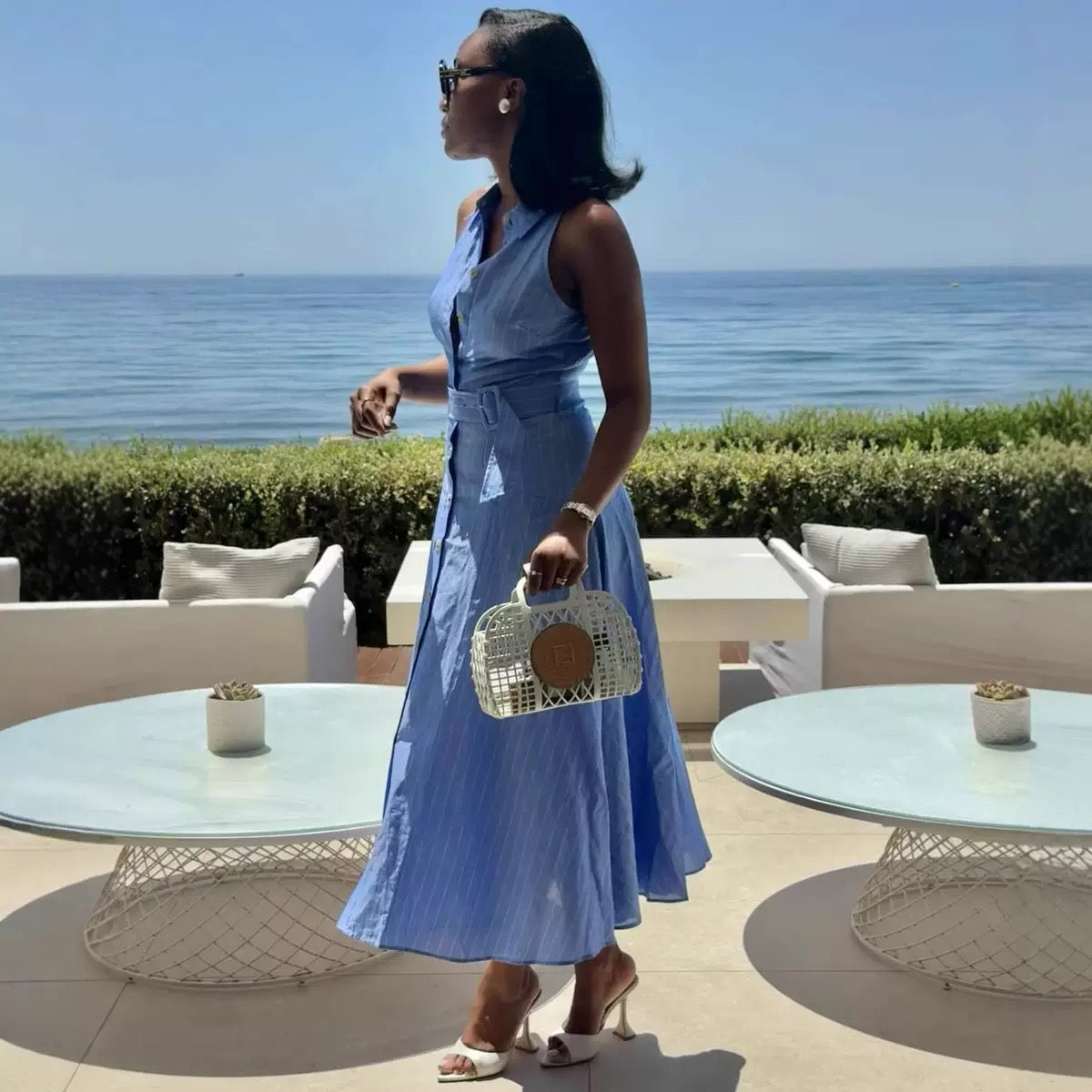 Riviera Belted Shirt Dress