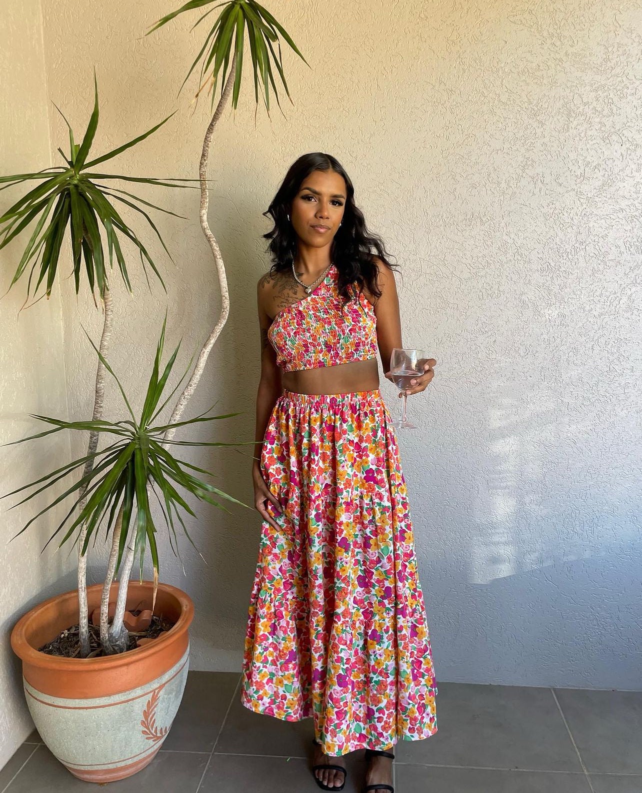 Maxi and crop set