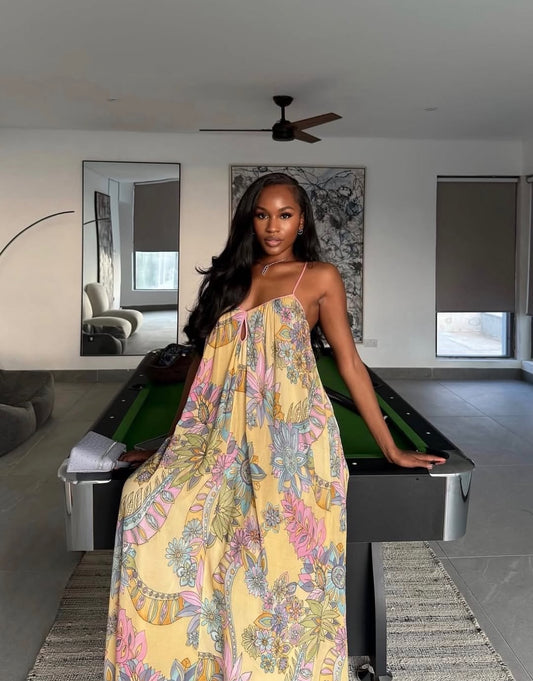 Bali Blossom Slip Maxi