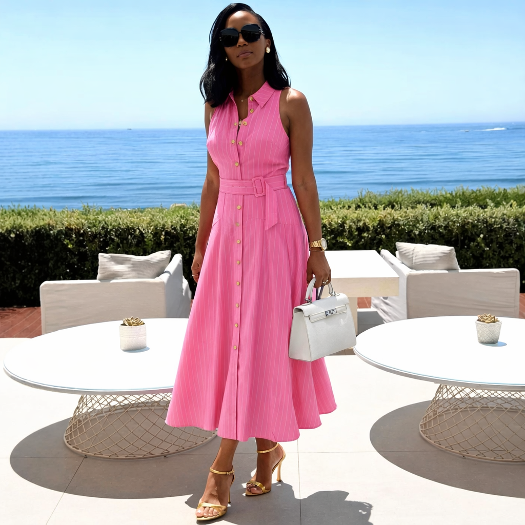 Riviera Belted Shirt Dress