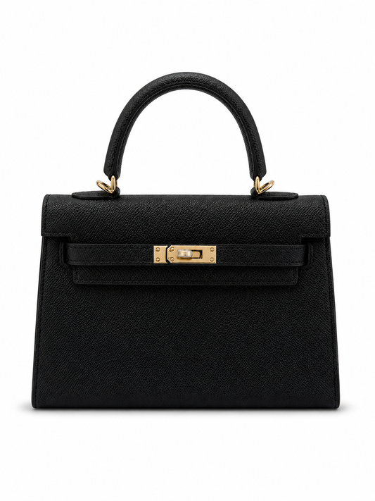Noir Luxe Top Handle Bag