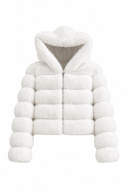 Snow Angel Cropped Fur Jacket