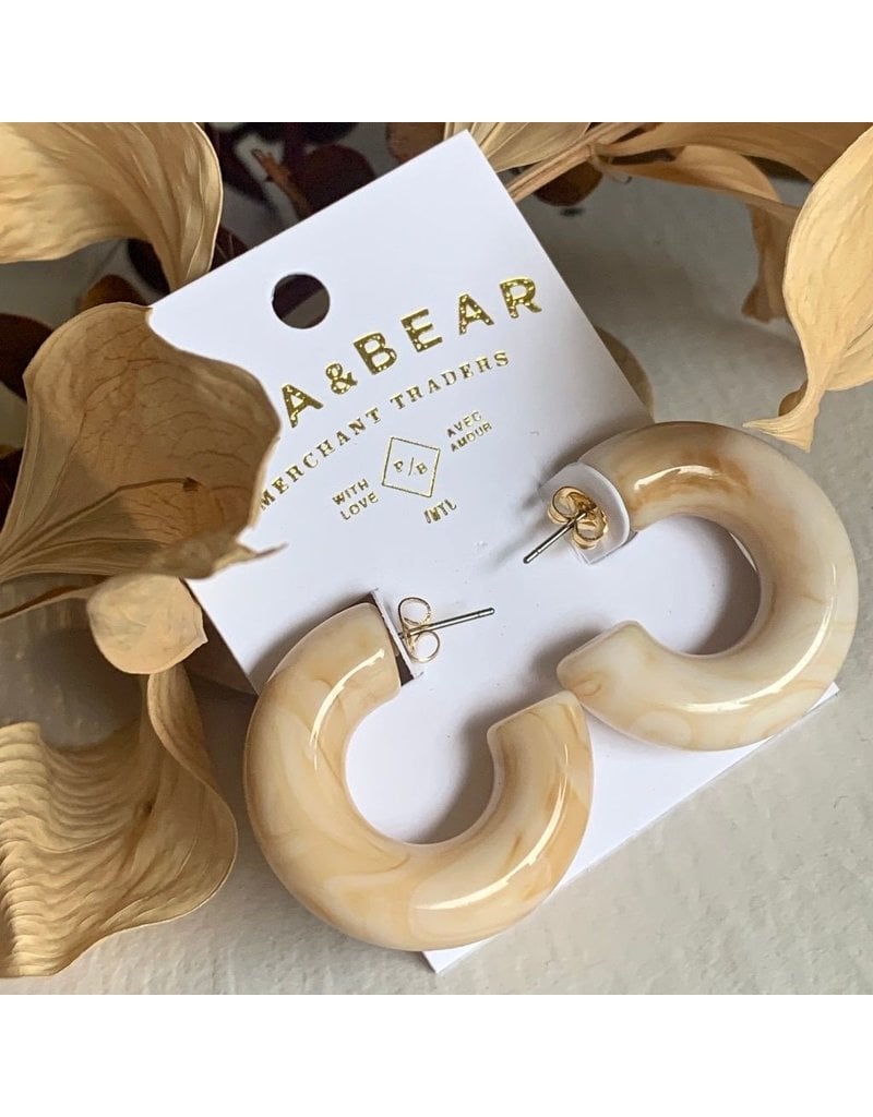 Vanilla Swirl Resin Hoops