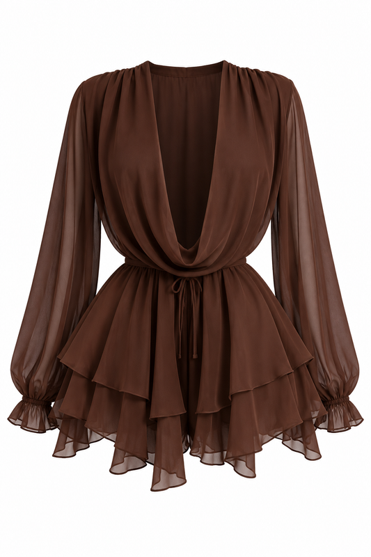 Drape Ruffle Romper