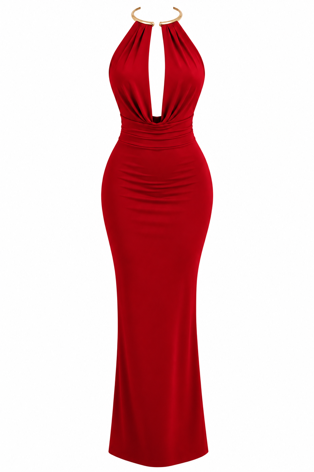 Allure Gold Ring Maxi Dress