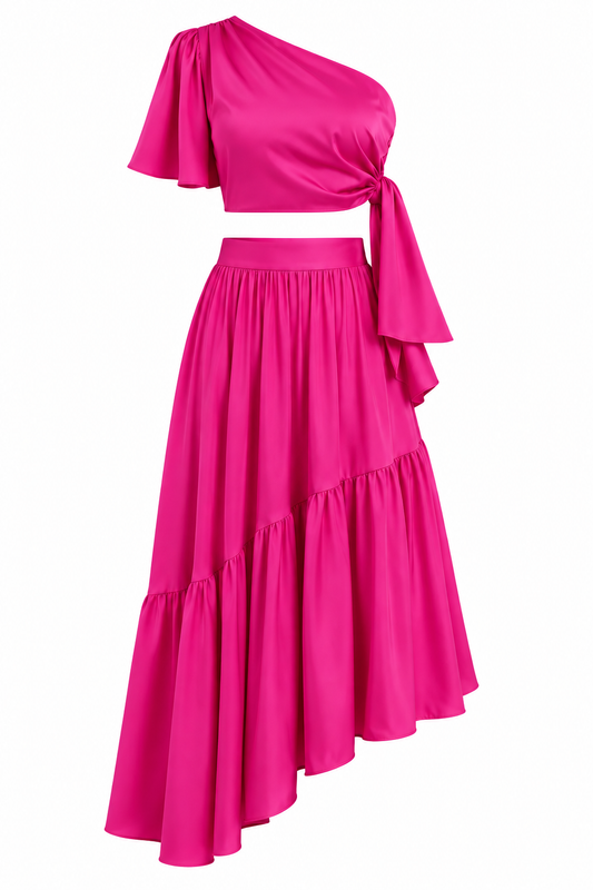 Fuchsia Riviera Skirt Set