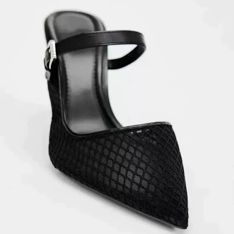 Shadow Mesh Slingbacks