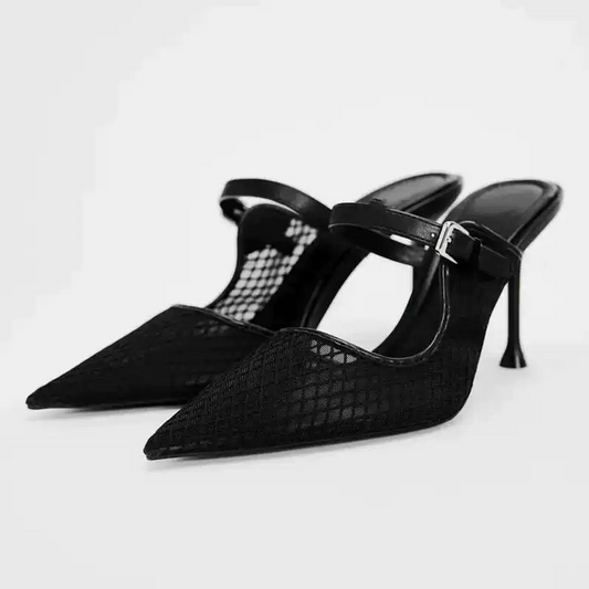 Shadow Mesh Slingbacks