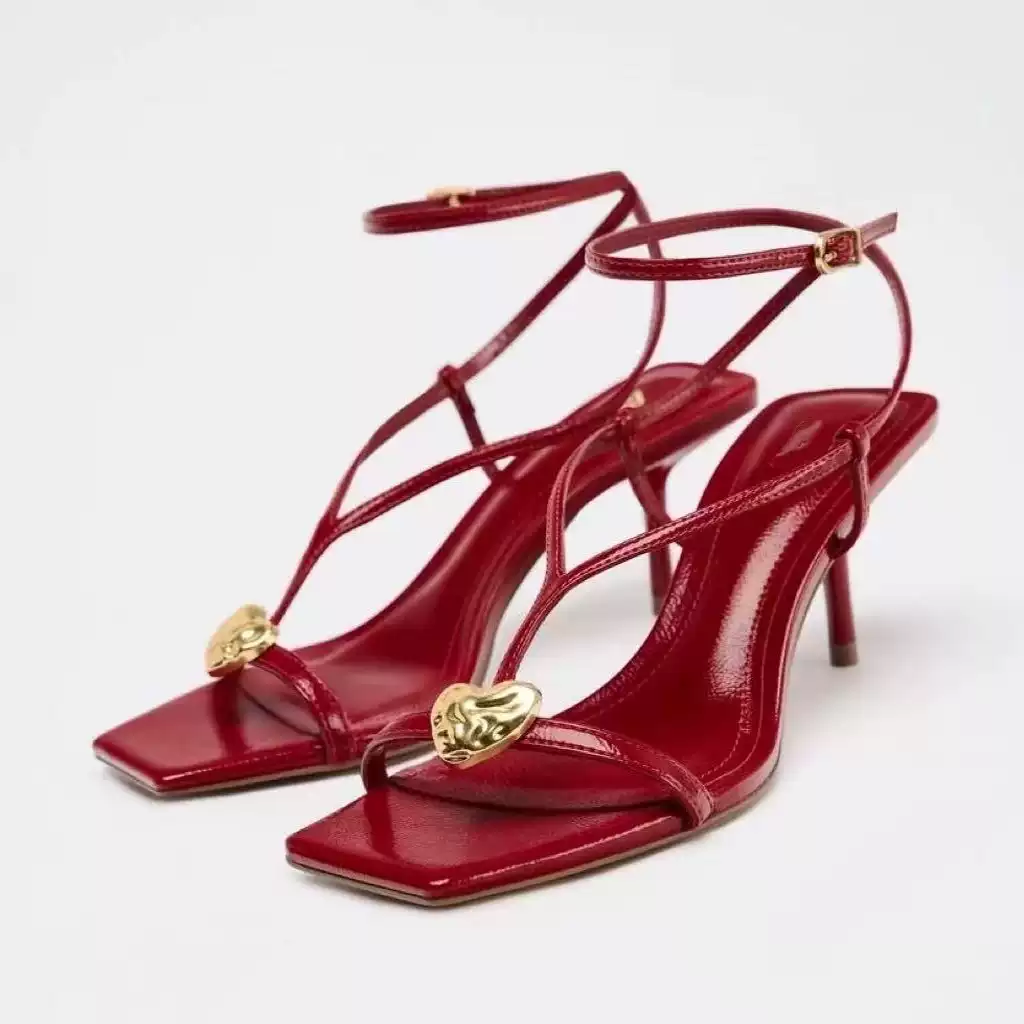 Crimson Heart Heels